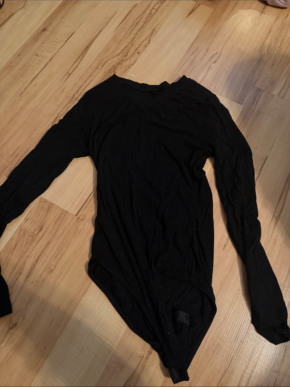 SHEIN Black Long Sleeve Bodysuit